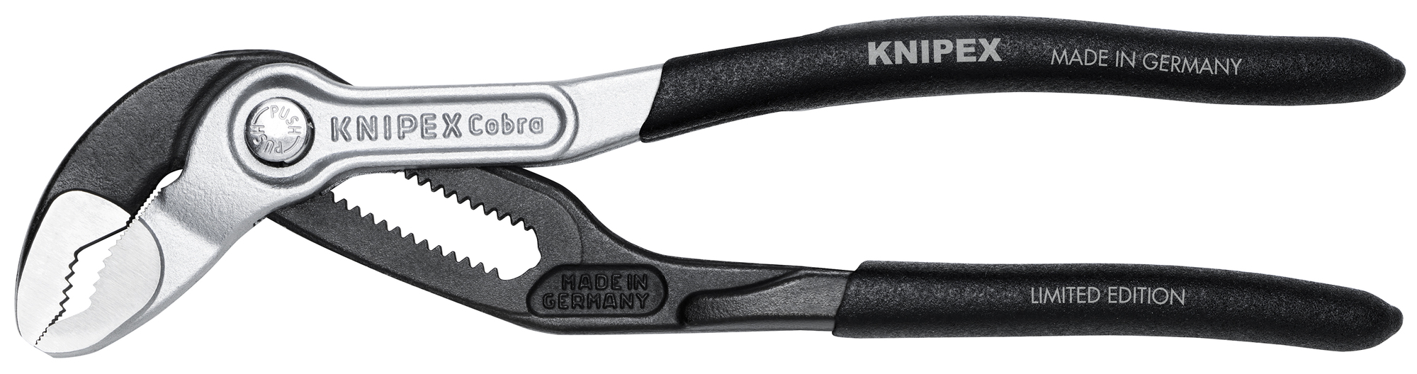 87 99 180 S01 Cobra Water Pump Pliers, Chrome Vanadium Electric Steel, Serrated Jaw Surface, 7-1/4 in OAL