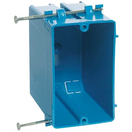 B120A-UPC Carlon New Work Outlet Box, PVC, 20 cu-in Capacity, 1 Gangs, 3-7/8 in L x 2-1/4 in W x 3-1/4 in D