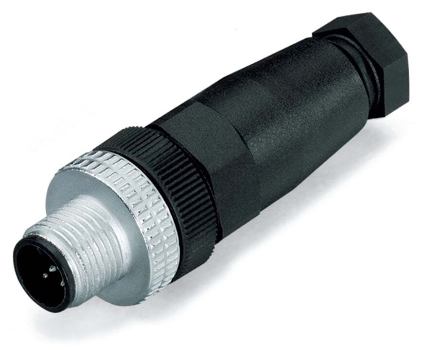 756-9201/040-000 Straight Fitted Pluggable Connector, M12 End Connection, Polyamide