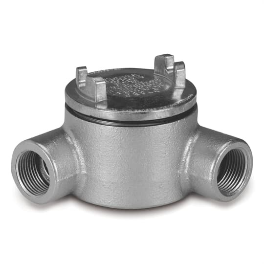 GUAN24-TB T&B Explosionproof Conduit Outlet Box With Internal Grounding Screw, Die-Cast Aluminum Cover, O-Ring Gasket, 3/4 in, 7.7 cu-in Capacity, Zinc Plated