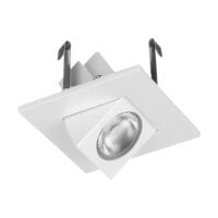 DQR2-AA-10-120-2K-WH 2 in Aperture Adjustable Dimmable Recessed LED Downlight, LED Lamp, 8.8 W Fixture, 120 V AC, Cast Aluminum Housing