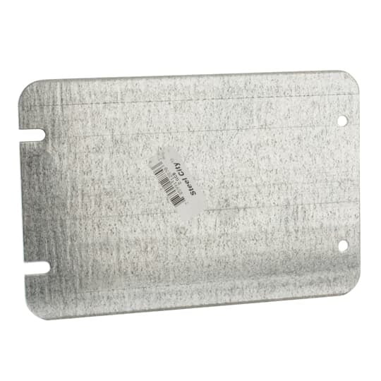 2-GCB Steel City Flat Outlet Box Cover, 7 in L x 4-11/16 in W, Blank Cover, Steel