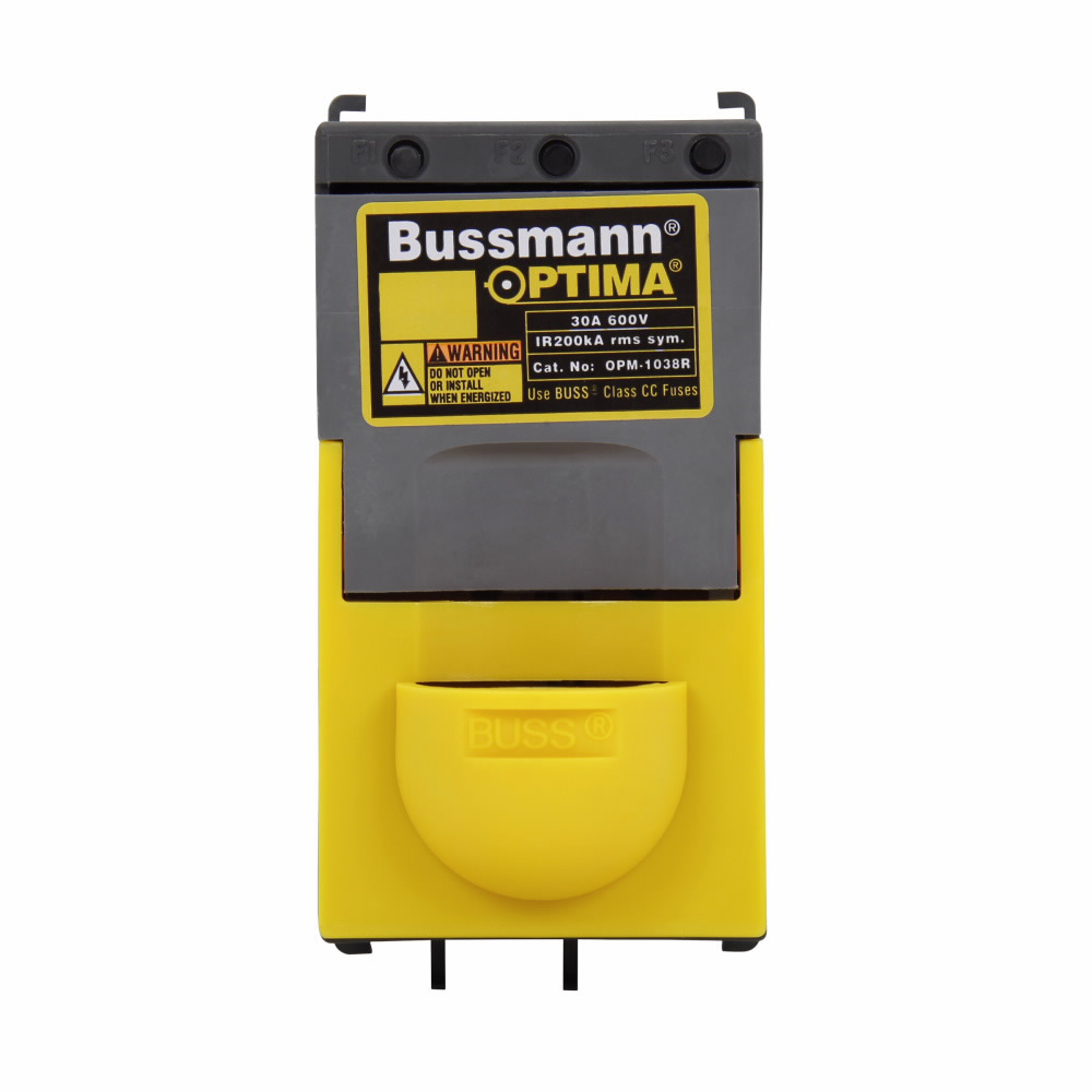 Eaton Bussmann series Optima fuse holders, 600V (UL/CSA), 30A (UL/CSA), #8-18 AWG stranded, #10-18 AWG solid, Three-pole, R