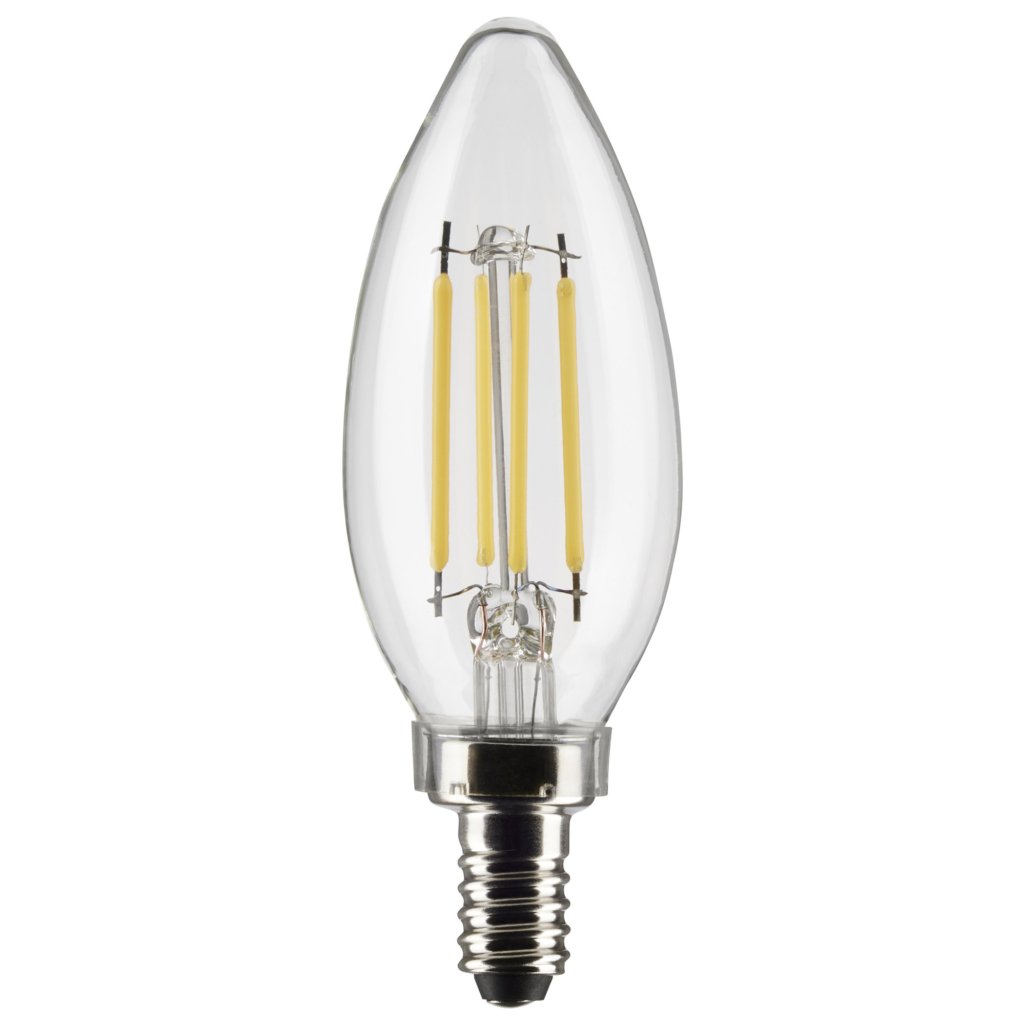 S21266 Dimmable Light Bulb, 4 W, 40 W Incandescent Equivalent, E12 Lamp Base, B11 Shape, 350 Lumens