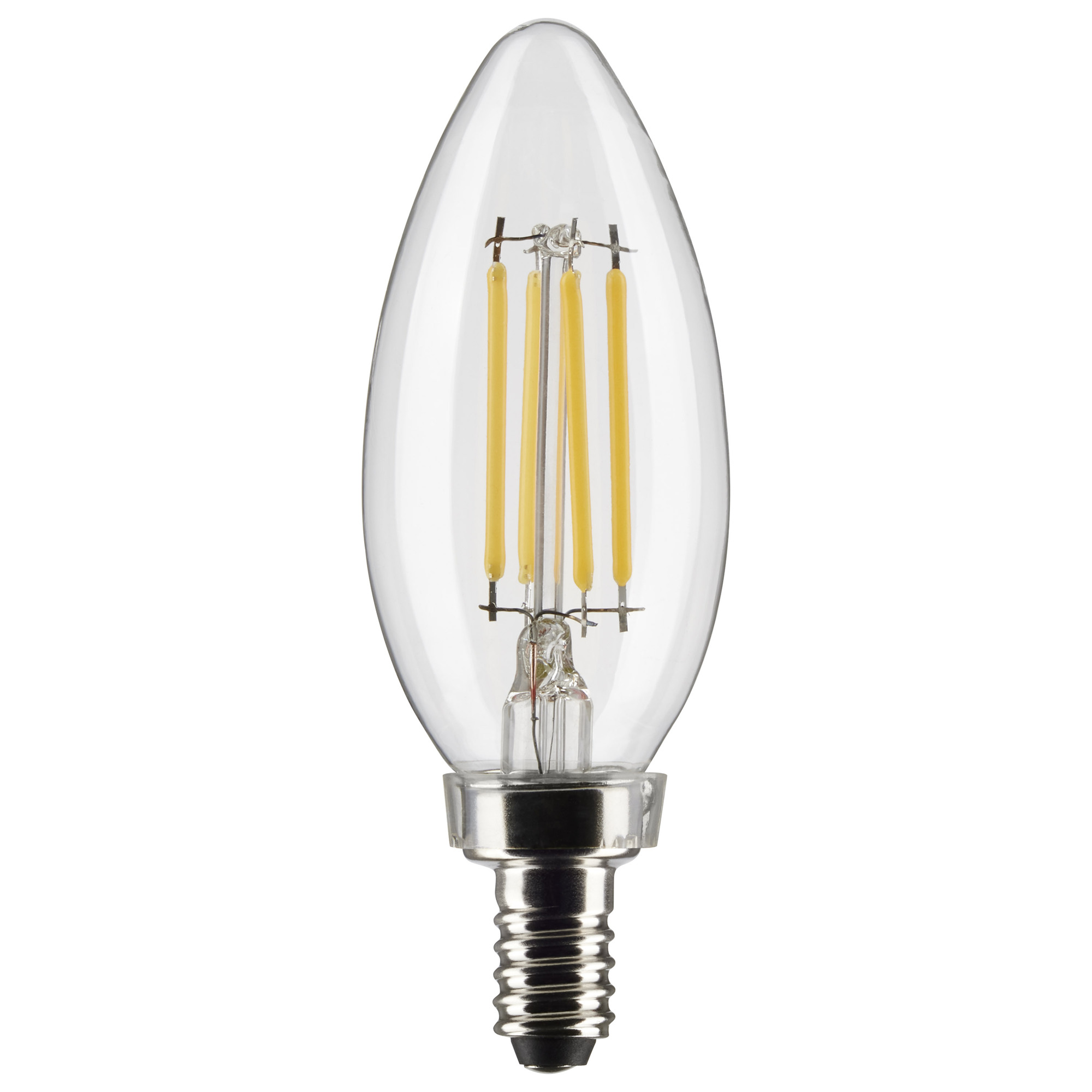 S21268 Dimmable Light Bulb, 4 W, 40 W Incandescent Equivalent, E12 Lamp Base, B11 Shape, 350 Lumens