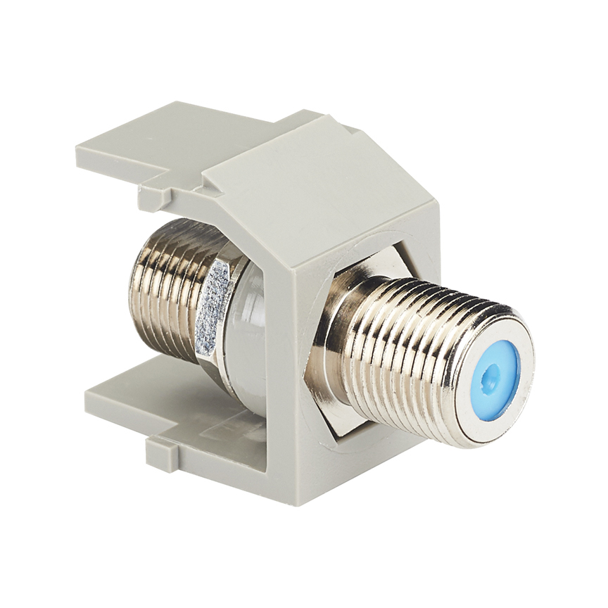 NKFIG NetKey Type F Keystone Coupler Module, 1 Ports, International Gray