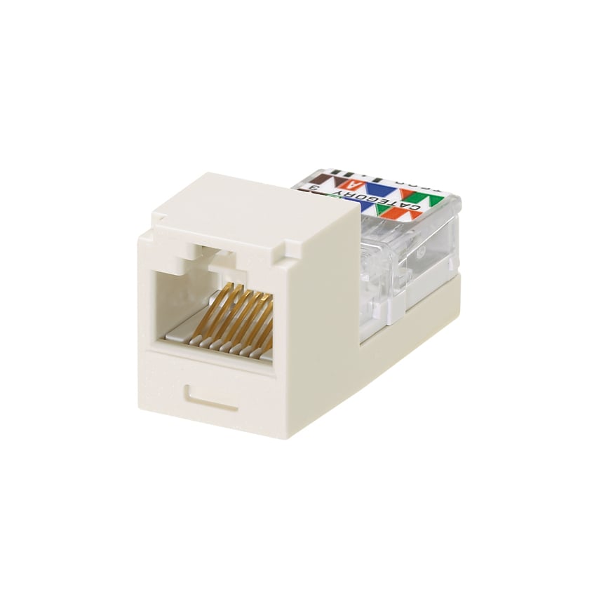 Mini-Com UTP RJ45 Cat 3 Leadframe Jack Module USOC, Off White