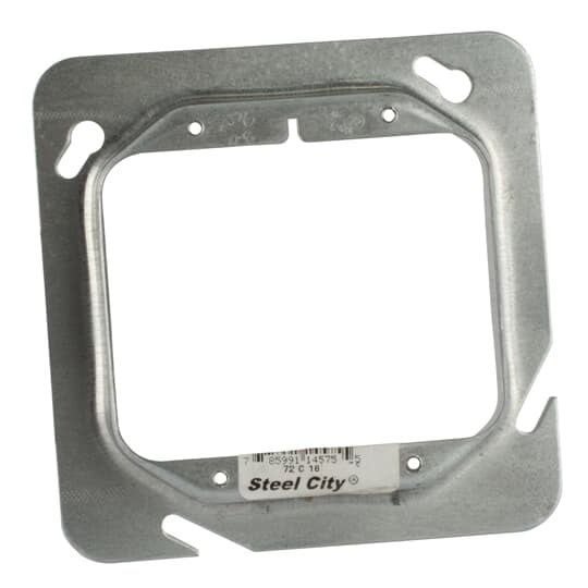72-C-18 Steel City Outlet Box Cover, 4-11/16 in L x 4-11/16 in W, Steel