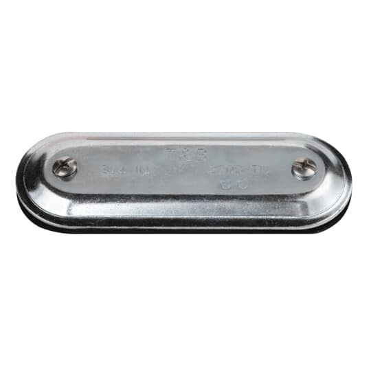 470S T&B Conduit Body Cover, 1-1/4 in Hub, For Use With Form 7 Conduit Body, Steel, Zinc Plated