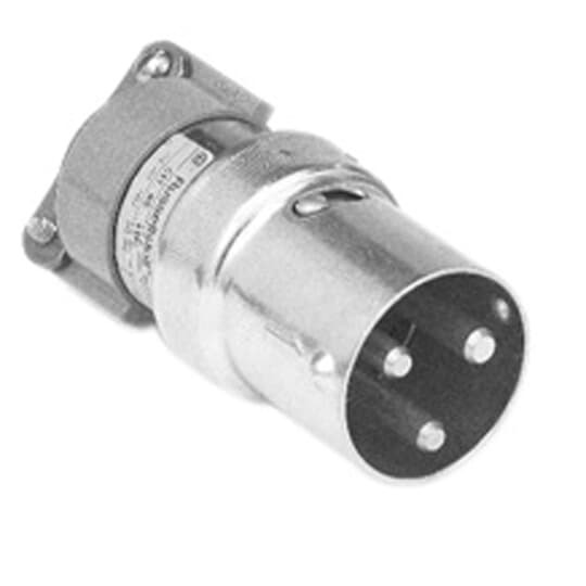 4466 Russellstoll Type EFS Explosionproof Pin and Sleeve Plug, 125/250 VAC, 20 A, 2 Poles, 3 Wires