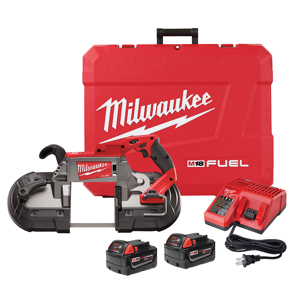2729-22 M18 Fuel Cordless Band Saw Kit, 5 in Cutting, 44.875 in L x 0.5 in W x 0.02 in THK Blade, 18 V DC, 5 Ah Li-Ion Battery