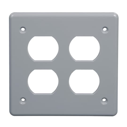 E98DGDR Carlon Device Box Cover, Double Duplex Receptacle Cover, PVC