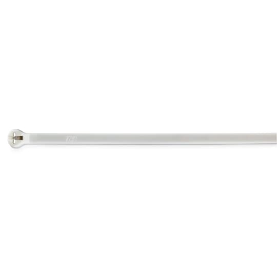 TY27MFR Ty-Rap Flame-Retardant Cable Tie, 13-1/2 in L x 0.3 in W x 0.06 in THK, Nylon/Polyamide 6.6, White