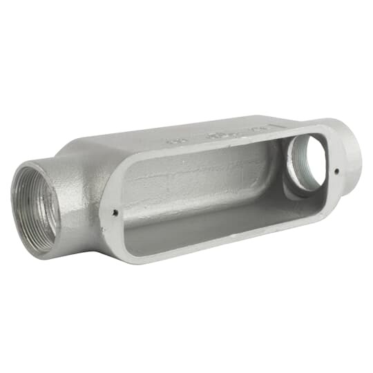 C400M T&B 35 Series Type-C Conduit Body, 4 in Hub, 320 cu-in Capacity, Malleable Iron, Aluminum Acrylic Coated/Zinc Plated