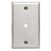 84013-40 Standard Size Traditional Wallplate, 1 Gang, 2-3/4 in W, 302 Stainless Steel, Box Mount