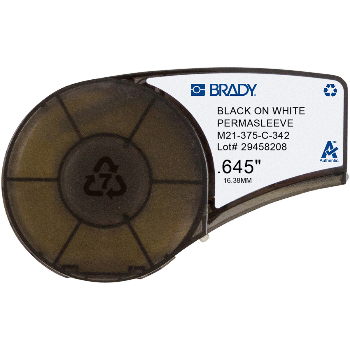 M21-375-C-342 PermaSleeve 1-Sided Blank Heat Shrink Wire Marker Sleeve, 12 to 4 AWG Wire, 7 ft L x 3/8 in W, B-342 Polyolefin, Blank Legend