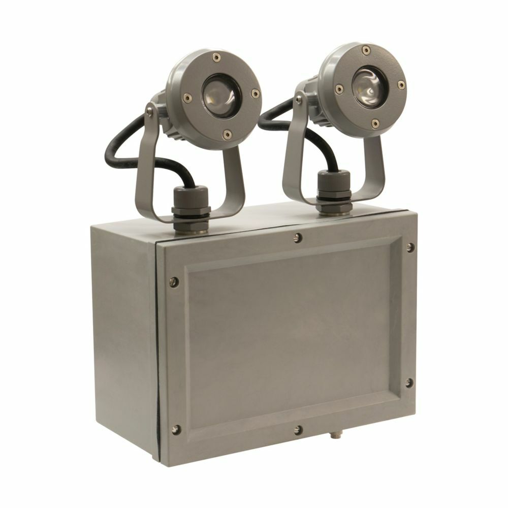 N2LPSM212222 N2LPS Emergency Lighting System, 28 W Lamp LED Lamp, 12 V DC, 2 Heads, Krydon Fiberglass-Reinforced Polyester
