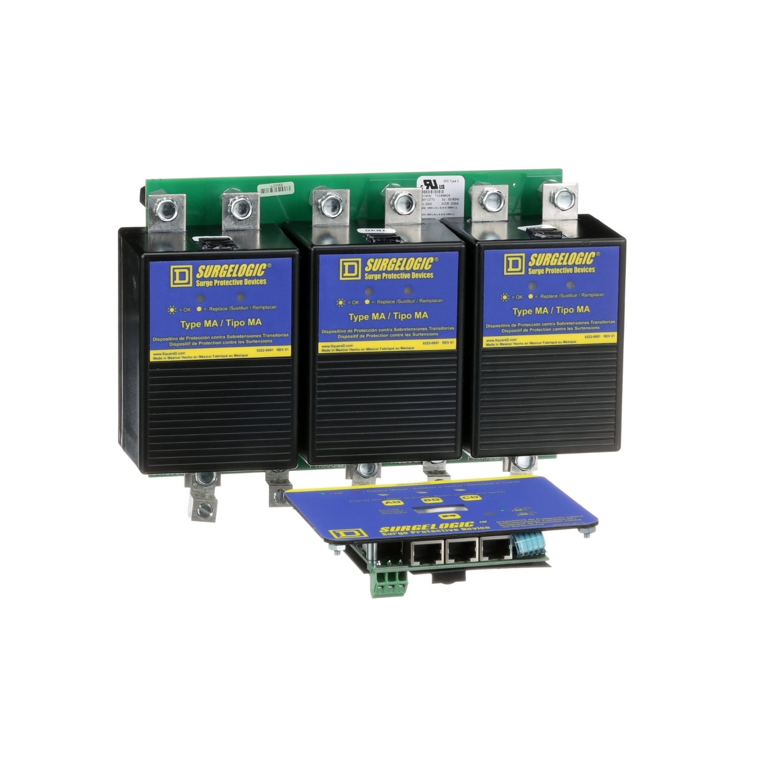 TVS4IMA24O Surgelogic Surge Protective Device, 277/480Y V AC, 50/60 Hz, 3 Poles, 200 kA SCCR, 3 Phase