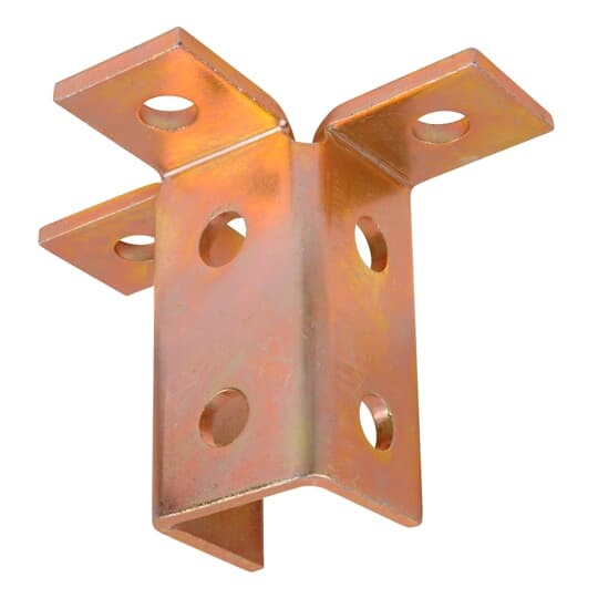 A218 Superstrut 200 Wing Fitting, (9) Holes, 3-7/8 in L x 5-7/8 in W, For Use With 1-5/8 x 1-21/32 in Channels, Steel
