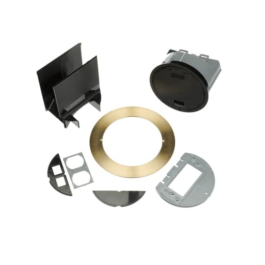 68R-CST-BRS Steel City Non-Metallic Cover Kit With Brass Flange, 5-5/32 in Dia, 6 in D, Brass