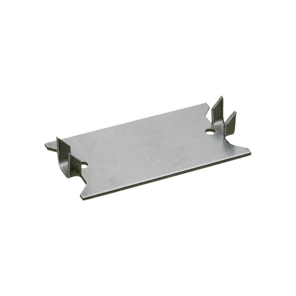 SP100 Flat Safety Plate, 1-1/2 in L x 2-3/4 in W, Steel, Silver