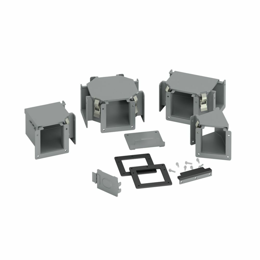 44-12LE9A D90 Top Opening Wireway Elbow, 6-3/4 in L x 4 in W x 4 in H, 90 deg Bend, Steel