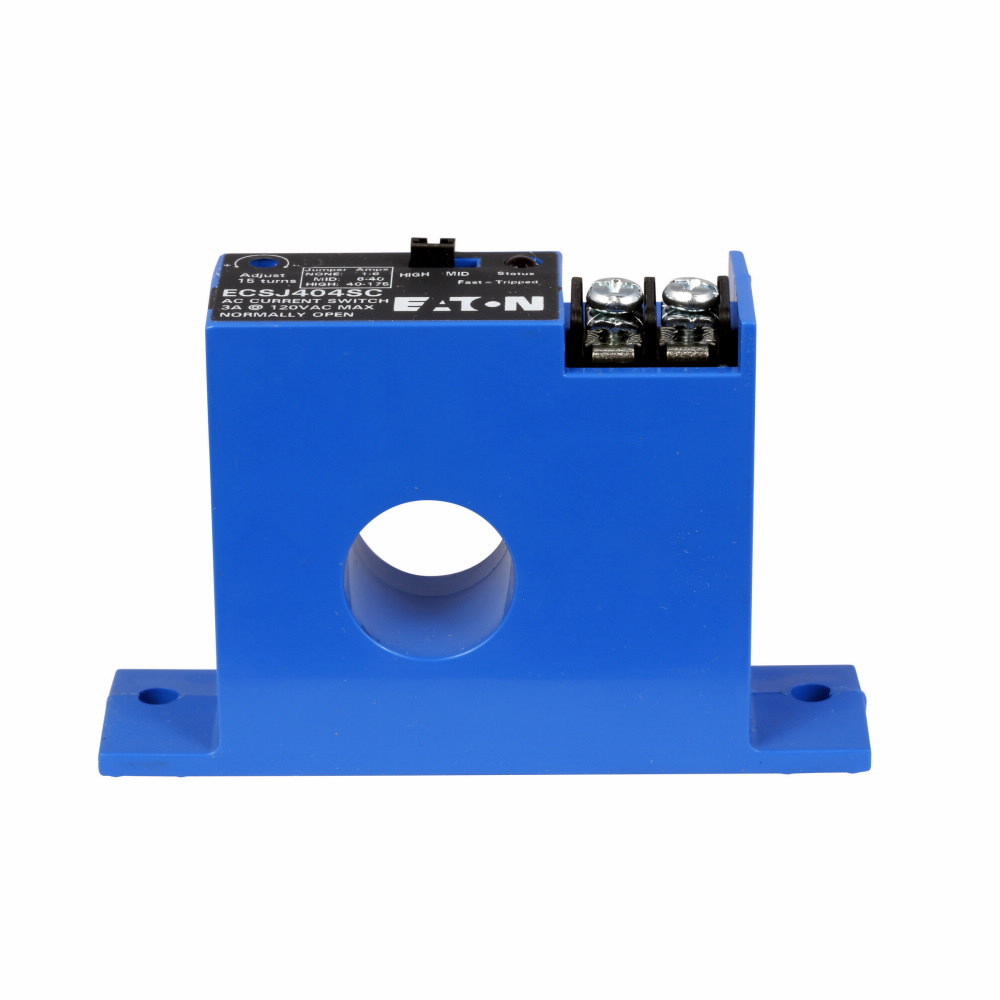 ECSJ404SC CurrentWatch Front Top Terminal Current Switch, 40 to 120 ms Response, 1NO Contact Output, 120 V AC