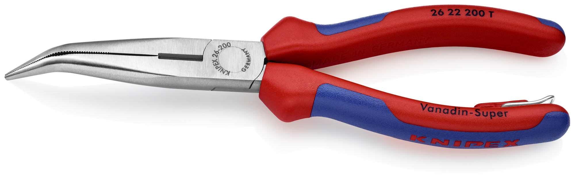Long Nose 40° Angled Pliers with Cutter-Tethered Attachment, 8 in., Multi-Component