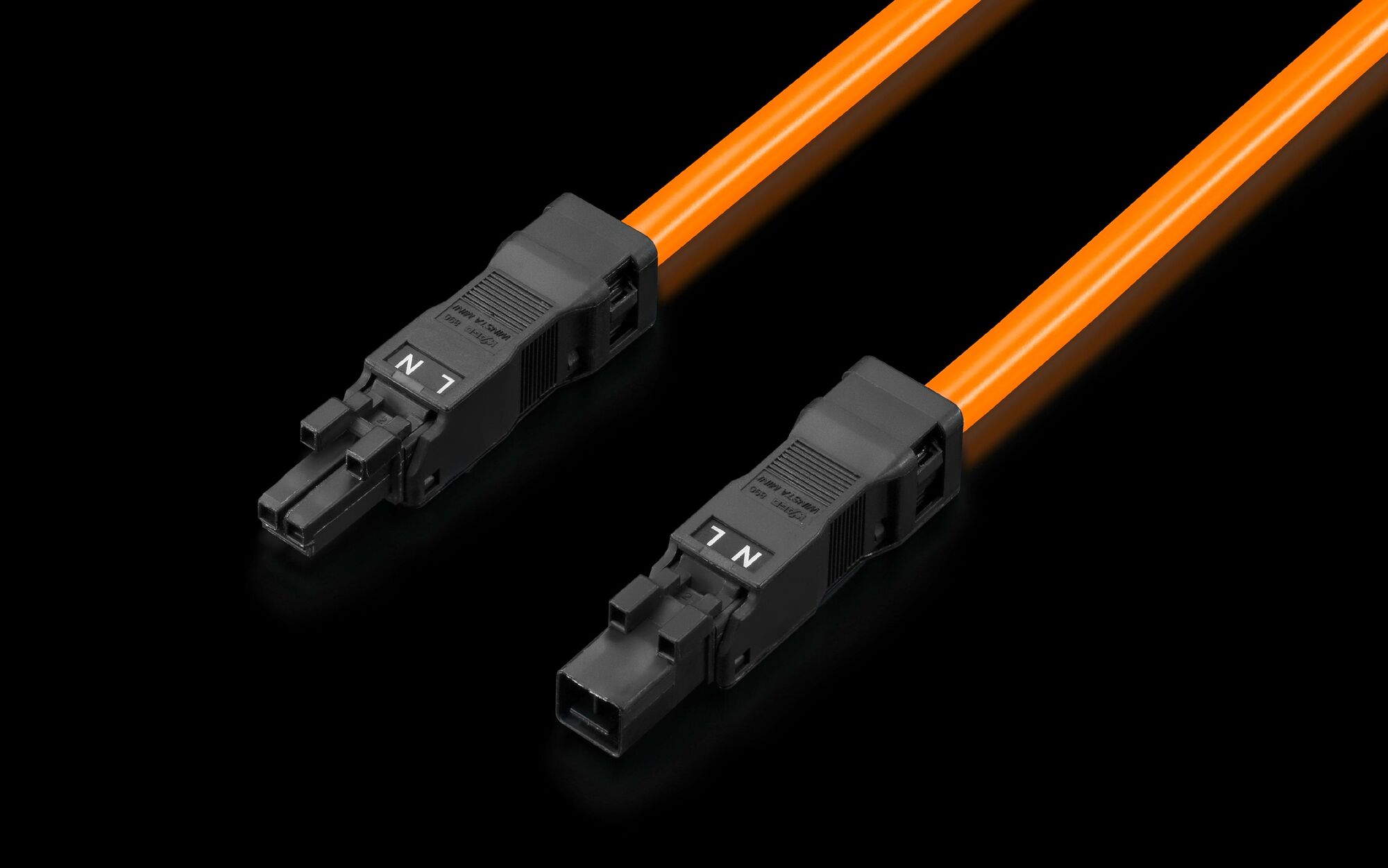 2500450 Through Wiring Connection Cable, For Use With LED System Light, 100 to 240 V AC, 1-Phase, 50/60 Hz, 2-Pole, Orange