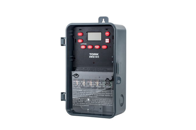 EWZ101 Tork Time Switch, 1 to 240 min Setting, 120 to 277 VAC, 1-1/2 hp, 2 hp, SPST Contact, 1 Pole