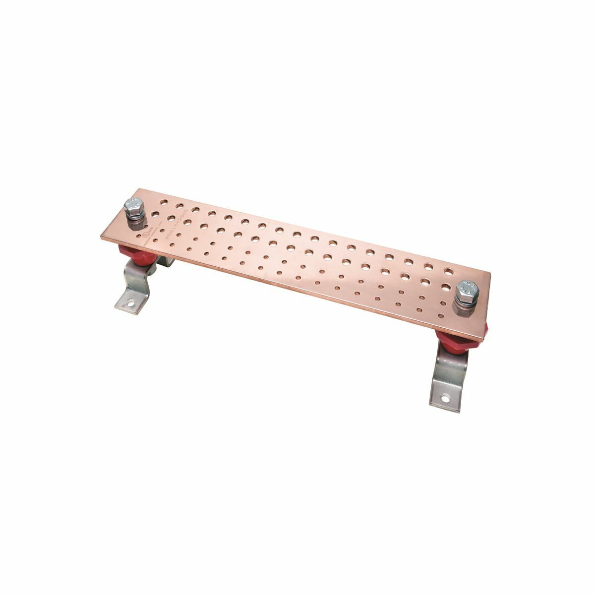 BBB14420J Busbar With Insulator Bracket, 20 in L x 4 in W, 68 Holes, Copper