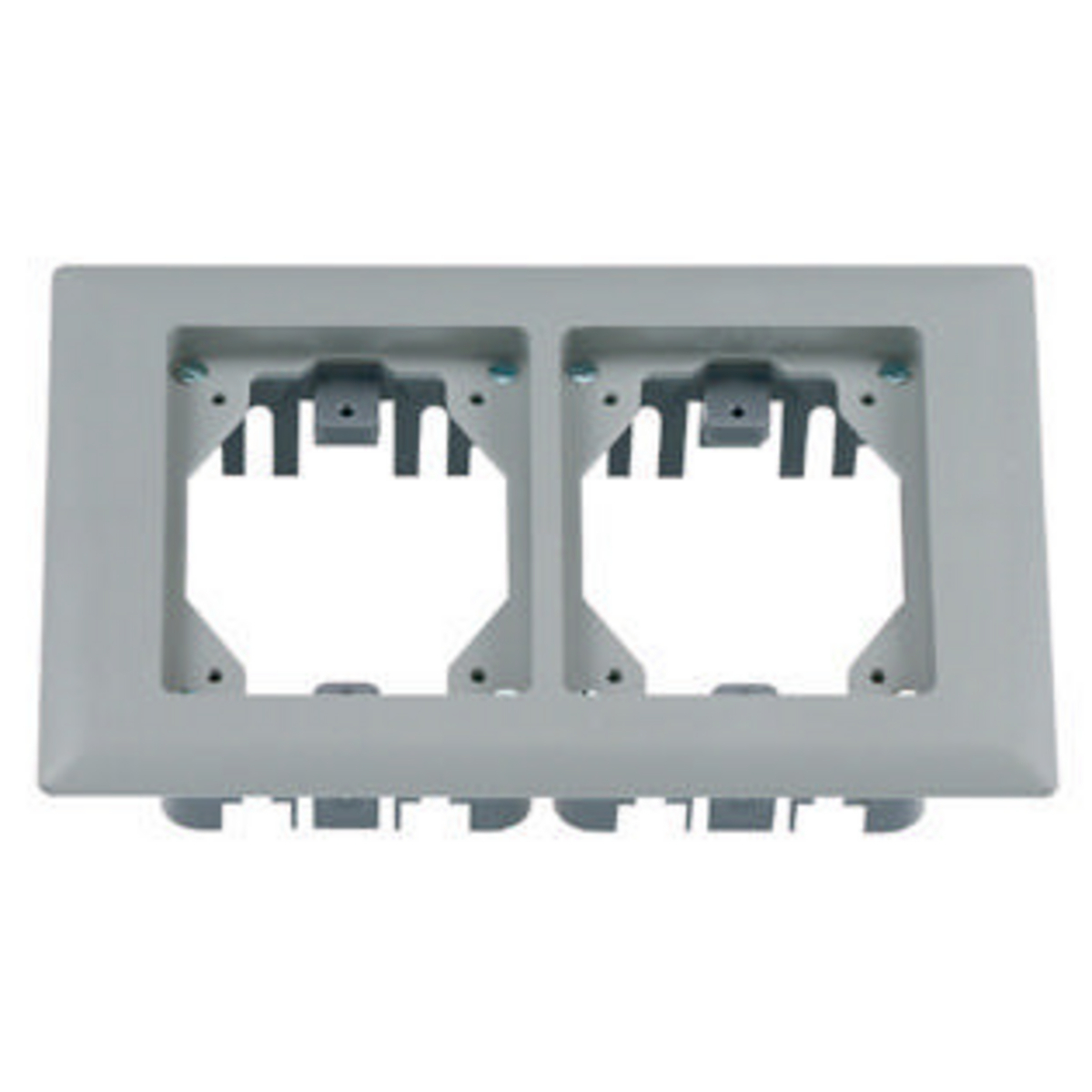 PFBRFGY2 2-Gang Molded Rectangular Standard Carpet Flange, 6 in L, PVC