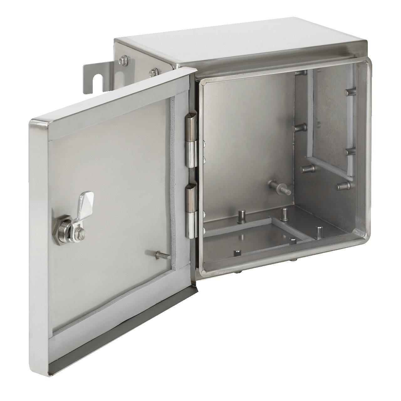 ATEX262616SS63 HL Series Hazardous Location Enclosure, 260 mm L x 260 mm W x 160 mm D, NEMA 4X NEMA Rating, 316 Stainless Steel