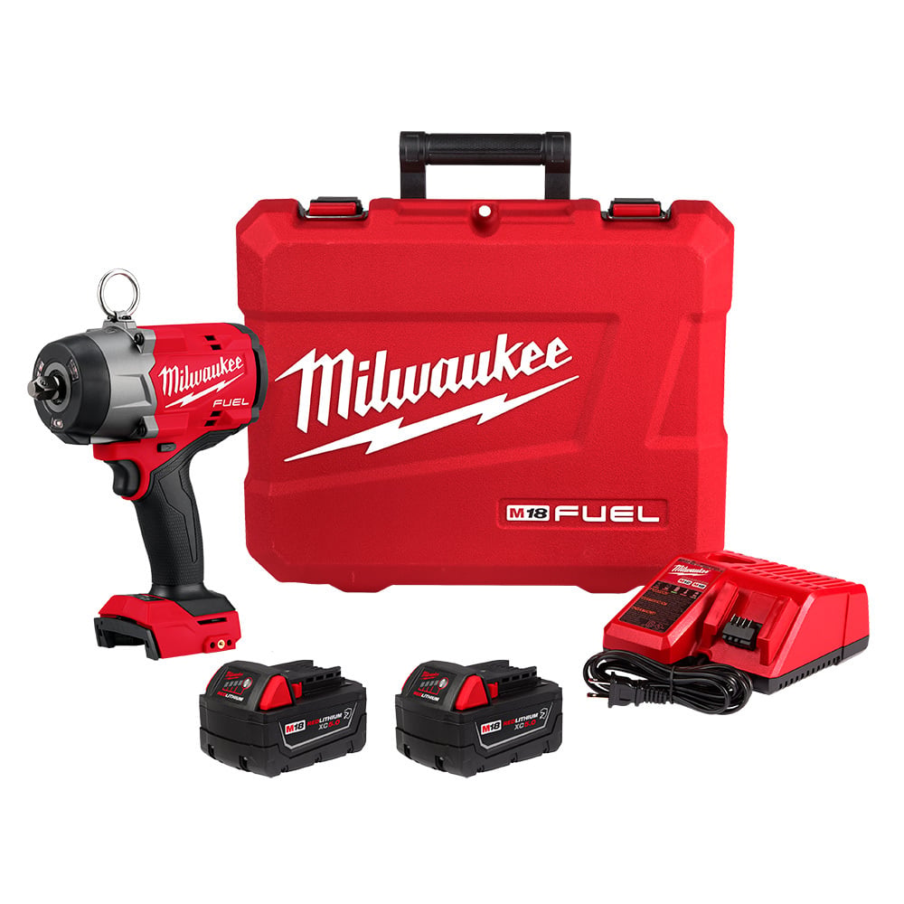 2966-22 M18 FUEL High Torque Impact Wrench, 1/2 in Drive Square Drive, 0 to 2700 ipm, 900 ft-lb Fastening/1100 ft-lb Nut-Busting Torque Rating, 7.3 in OAL