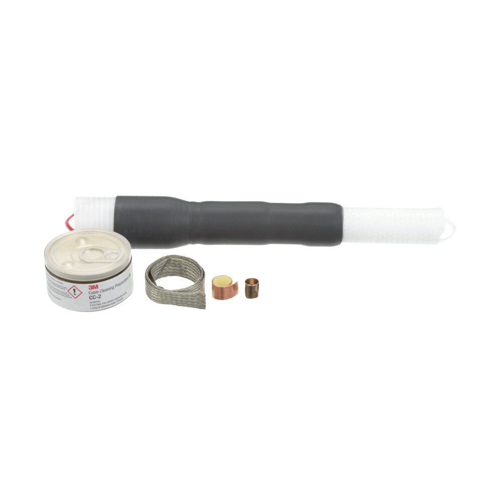 7000006233 QT-III 7620-T Cold Shrink Termination Kit, 1 Pieces, For Use With Single Core Tape Shield, UniShield and Wire Shield Power Cable, Silicone Rubber, Black