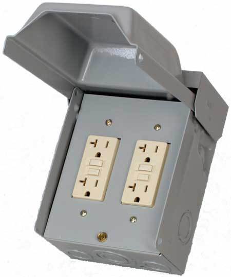 U012010 Midwest GE Unmetered Power Outlet, 120/240 V AC, 20 A, 1 Phase , 14 to 10 AWG Wire, Surface Mount