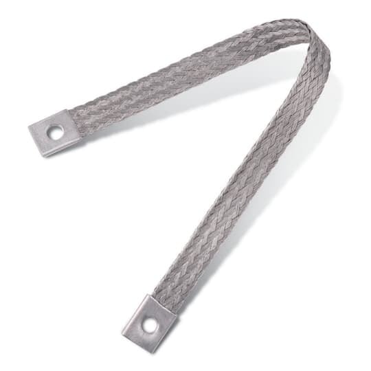 FBXD12 Blackburn EZ-Ground Flexible Braid, 12 in L x 1-1/4 in W, 235 A, 9/16 in Mounting Hole