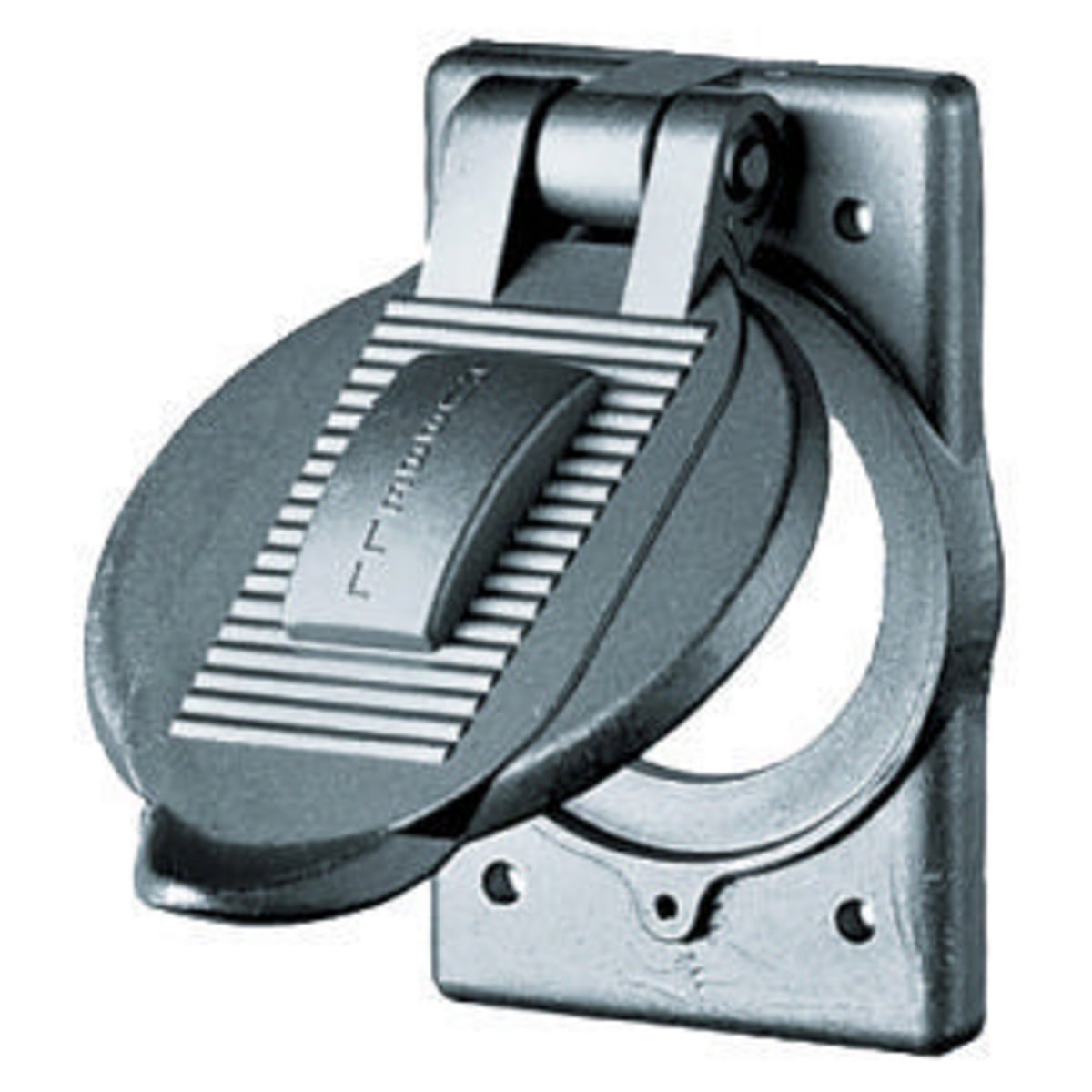 HBL9425 Standard Sized Weatherproof Lift Cover, 4.56 in L x 2.84 in W x 1.09 in D, Cast Aluminum