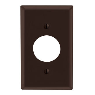 85004 Standard Size Traditional Wall Plate, 1 Gangs, 2-3/4 in W x 4-1/2 in H, Thermoset, Brown
