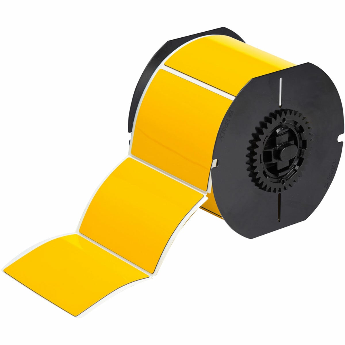 B30EP-177-593-YL Rectangular Self-Sticking Raised Panel Label, 3 in W, Yellow, B-593 Polyester, 125 per Roll Labels