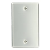 83014 Standard Size Blank Wall Plate, 1 Gangs, 2-3/4 in W x 4-1/2 in H, Aluminum
