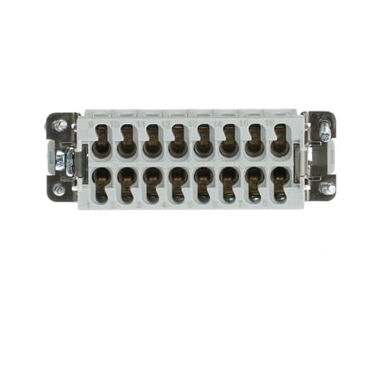 FS116A Pos-E-Kon A Series Compact Terminal Insert, 16 Positions, 18 to 14 AWG Wire, Female Screw Connection, Glass Filled Thermoplastic