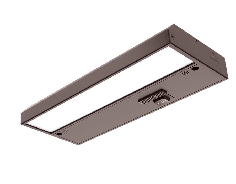 KNOOKFA8 Field Adjustable LED Undercabinet Fixture With Switch, Injection Molded Endcap, 3.7/3.8/3.9 W Fixture, 120 to 277 V, Powder Coated Housing