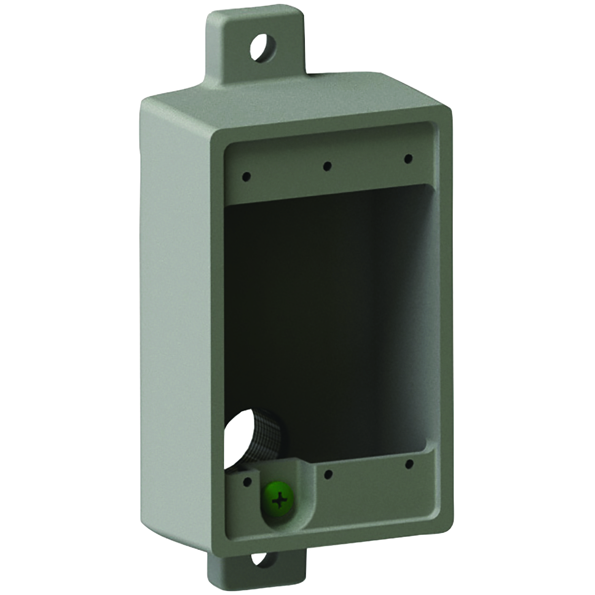 FDA-2 F Series Type FDA Dead End Deep Cast Device Box, Copper-Free Aluminum, 28.5 cu-in Capacity, 1 Gangs, 1 Outlets, 4-5/8 in H x 2-7/8 in W x 3-27/32 in D