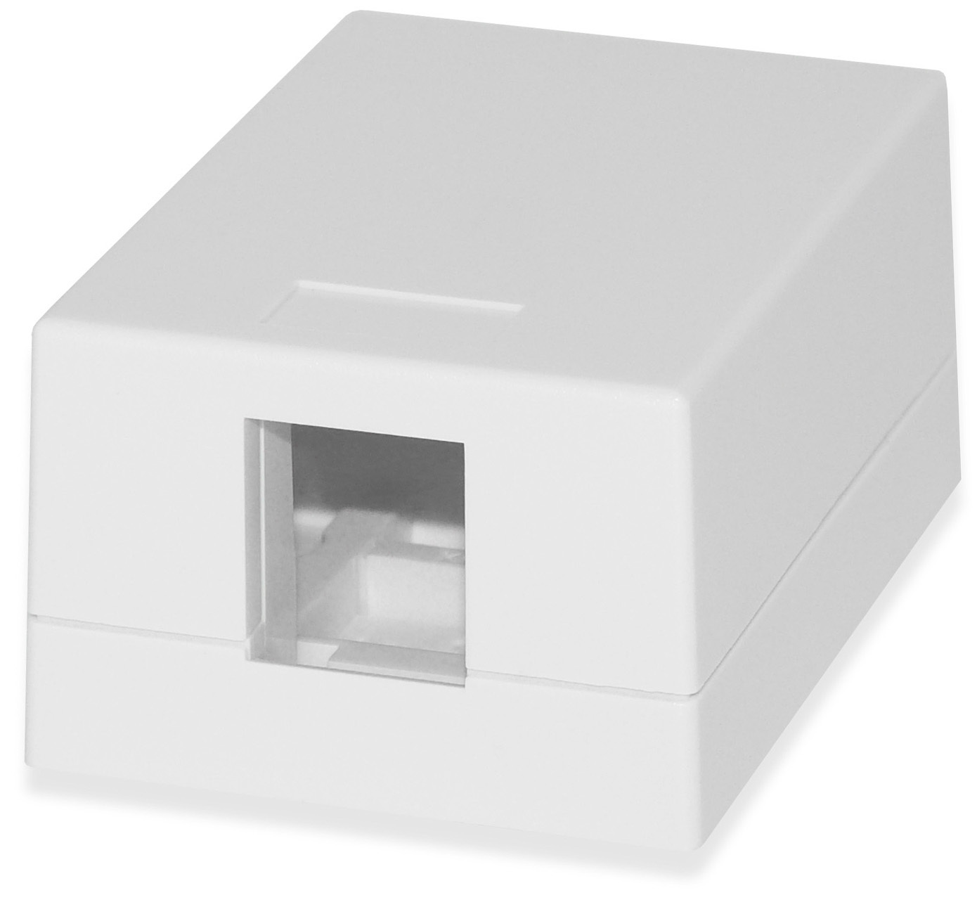 SMKL-1-WH SMKL 1-Port Low Profile Multimedia Box, For Use With Data, Multimedia, Voice and Fiber Module, Surface Mounting, High Impact Thermoplastic