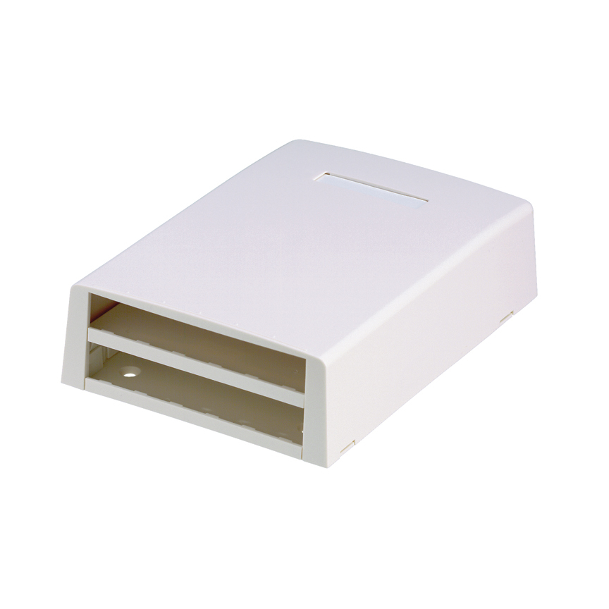 Mini-Com, Surface Mount Boxes, With Fiber Spool, 12 port, Electric Ivory