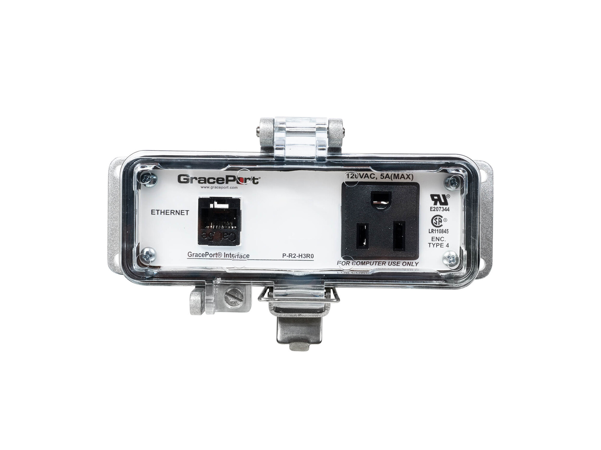 P-R2-H3R0 Bulkhead Computer Port Connector Interface, Plastic Housing