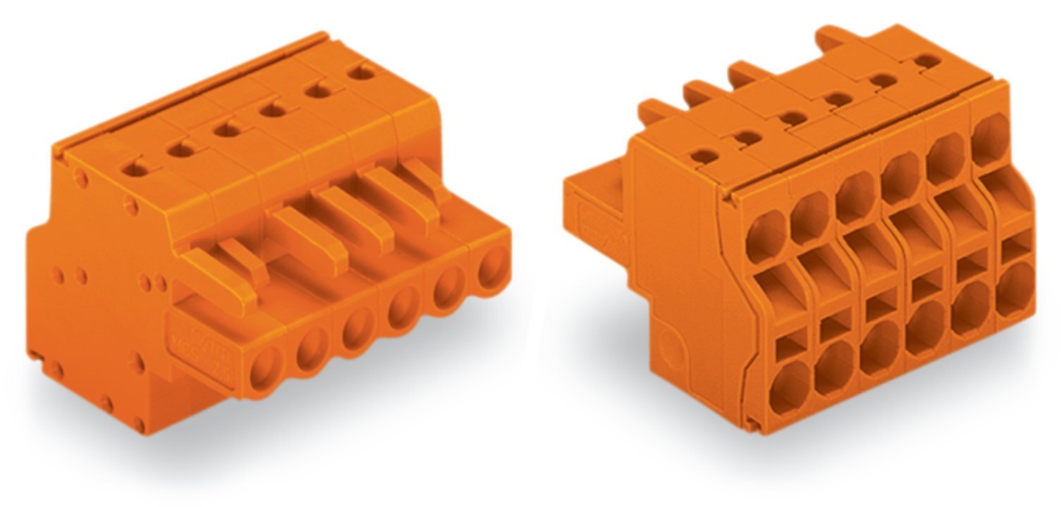 231-2309/026-000 Operating Tool 2-Conductor Female Connector, 630 V, 16 A, 24 to 12 AWG Wire, 9 Poles