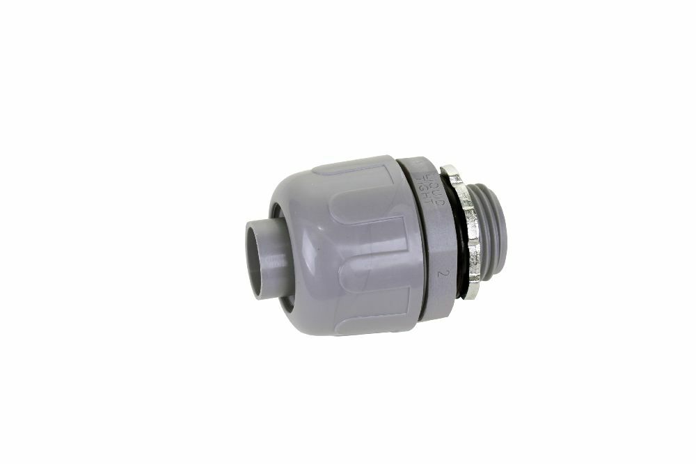 065327 Kwikflex Non-Metallic Straight Liquid Tight Conduit Connector, 1/2 in Trade, Nylon