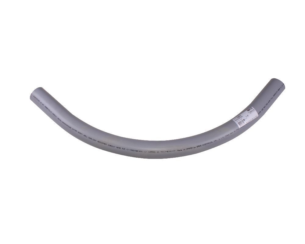 068737 Plain End Spigot 259 Conduit Sweep, 2-1/2 in Trade, 90 deg, PVC